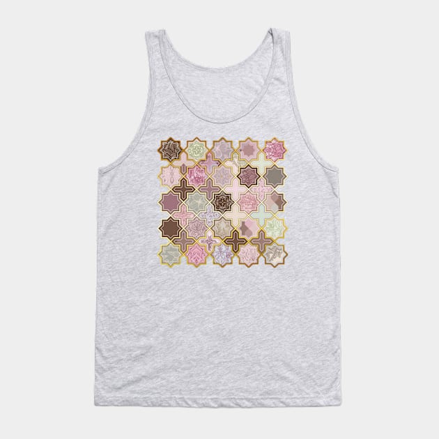 Neapolitan Geometric Tile Pattern Tank Top by micklyn